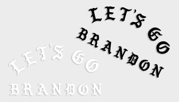 Lets Go Brandon Cursive Decal, Conservative Decal, Made in USA