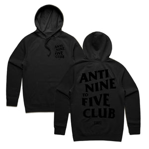 Anti Nine To Five Hoodie - Black / Black