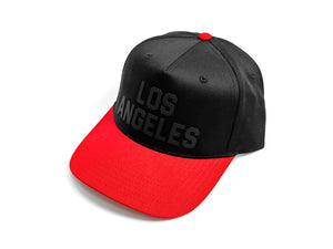 Los Angeles 5 Panel Cap - Black / Red