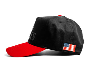 Los Angeles 5 Panel Cap - Black / Red